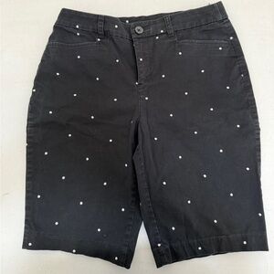 Croft & Barrow Black Polka Dot Women's Shorts